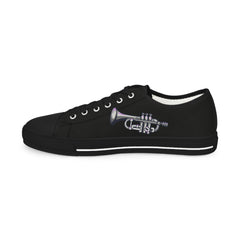 Canvas Sneakers - Silver Trumpets Design