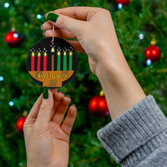 Ceramic Kwanzaa Ornament, Circle Shape