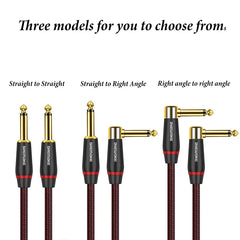 Guitar Cable Jack Gold Plated 6.5mm To 6.5mm Quarter Inch Male To Male Audio Cables Mainly Used for Guitar Sound Violin 1m 2m 3m