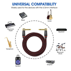 Guitar Cable Jack Gold Plated 6.5mm To 6.5mm Quarter Inch Male To Male Audio Cables Mainly Used for Guitar Sound Violin 1m 2m 3m