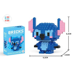 Disney Stitch Building Blocks Anime Kawaii Cartoon mini Action Children's Figures Blocks Bricks Assemble DIY Toys Gift for Kids